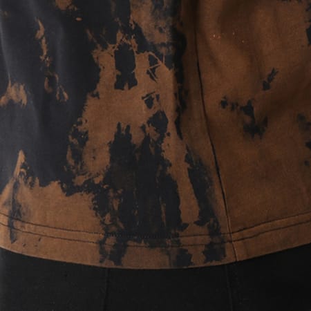 Charo - Tee Shirt Bleached Washed Noir Marron