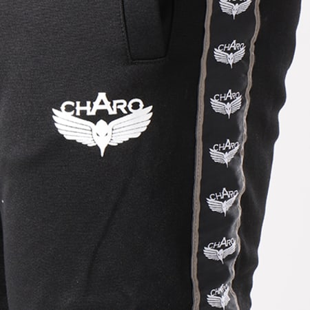 Charo - Pantalon Jogging Avec Bandes Ambition Noir