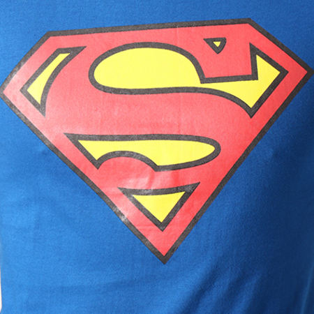 DC Comics - Tee Shirt Superman Logo Bleu Roi