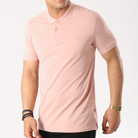 Jack And Jones - Polo Manches Courtes Basic Rose Pale