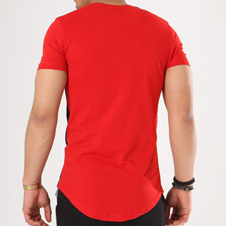 John H - Ensemble Tee Shirt Oversize Short 616 Noir Rouge Blanc