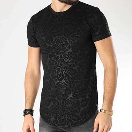 Uniplay - Tee Shirt Oversize UY202 Noir Floral