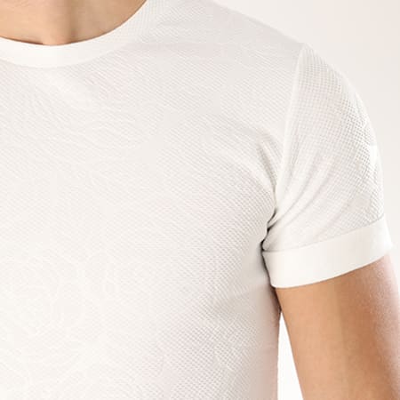 Uniplay - Tee Shirt Oversize UY202 Blanc Floral