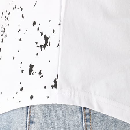 Berry Denim - Tee Shirt Oversize Avec Bande TST009 Blanc