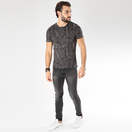 Berry Denim - Tee Shirt Oversize TS023 Gris Anthracite Chiné