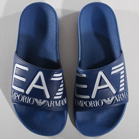 EA7 Emporio Armani - Claquettes Sea Worl Visibility 905012-8P215 Bleu Roi