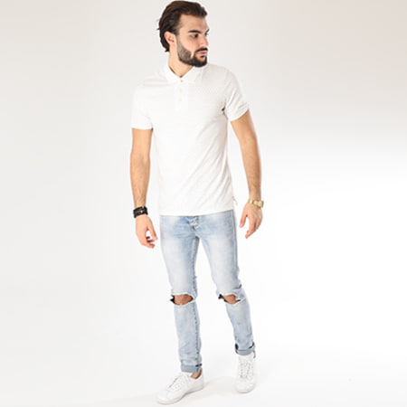 Jack And Jones - Polo Manches Courtes Larry Blanc