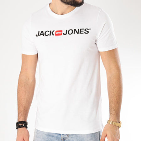 Jack And Jones - Corp Logo Camiseta Blanco