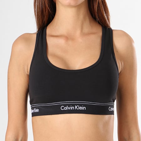 Calvin Klein - Brassière Femme Unlined QF4522E Noir Blanc