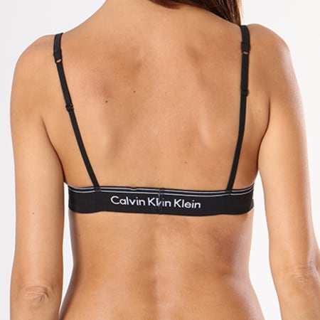 Calvin Klein - Brassière Femme Unlined Triangle QF4523E Noir Blanc