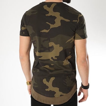 Terance Kole - Tee Shirt Oversize 98043 Vert Kaki Camouflage
