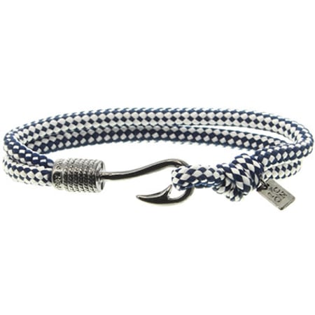 Icon Brand - Bracelet Hook Line Blanc Bleu Marine