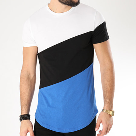 MTX - Tee Shirt Oversize 6776 Blanc Noir Bleu Roi