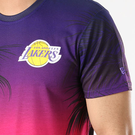 New Era - Tee Shirt Los Angeles Lakers Coastal Heat 11569521 Sunset Rose