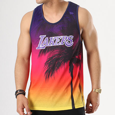New Era - Débardeur Los Angeles Lakers Coastal Heat 11569524 Sunset Rose