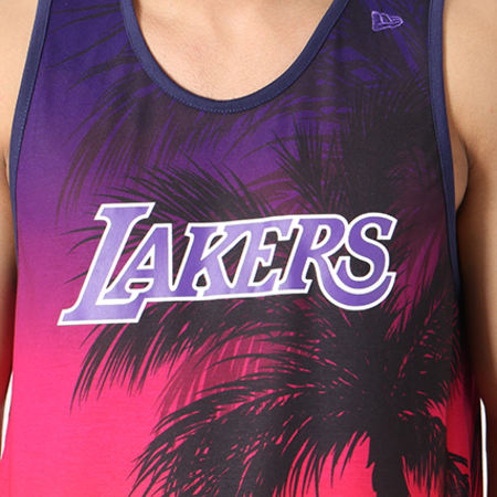 New Era - Débardeur Los Angeles Lakers Coastal Heat 11569524 Sunset Rose