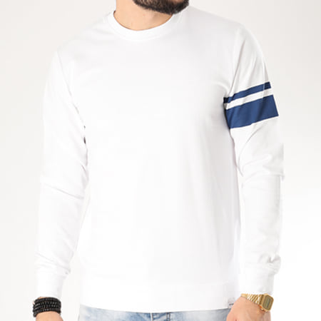 Only And Sons - Sweat Crewneck Stripe Blanc