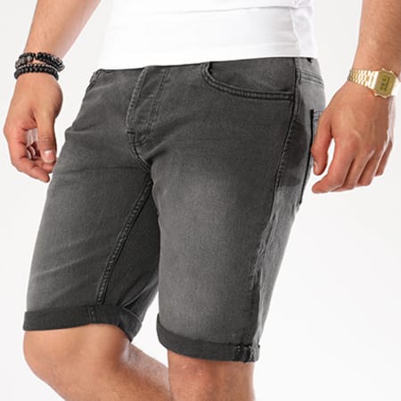 Only And Sons - Short Jean Ply 9317 Gris Anthracite