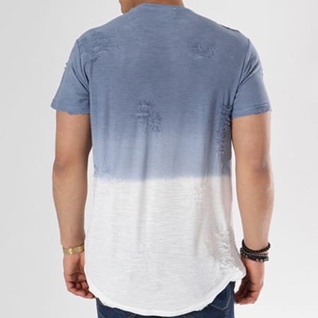 Paname Brothers - Tee Shirt Oversize Taska Bleu Clair Dégradé Blanc