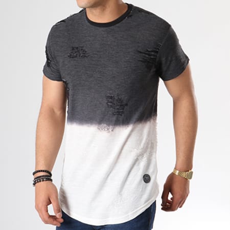 Paname Brothers - Tee Shirt Oversize Taska Noir Dégradé Blanc