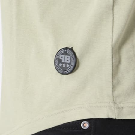 Paname Brothers - Tee Shirt Oversize Tilta Vert Kaki Dégradé Noir