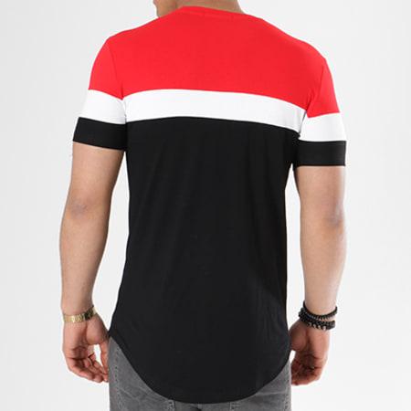 John H - Tee Shirt Oversize Tricolore 1836 Noir Rouge Blanc