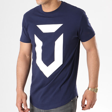 Unkut - Tee Shirt Oversize Dark Bleu Marine Blanc