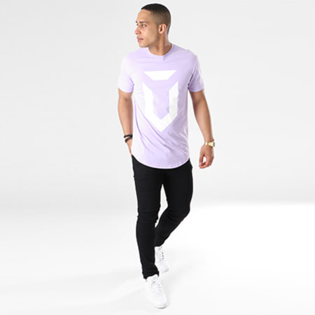 Unkut - Tee Shirt Oversize Dark Lila Blanc