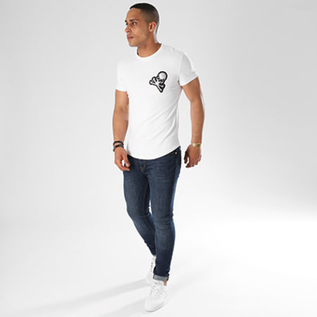 Aarhon - Tee Shirt Oversize 3-18-001S Blanc Argenté
