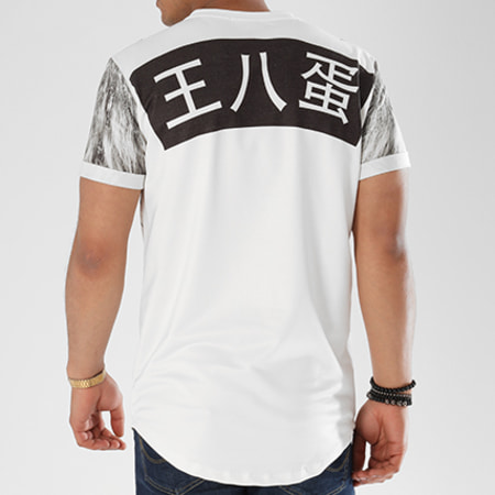 Aarhon - Tee Shirt Oversize Luigi 07 Blanc Noir 