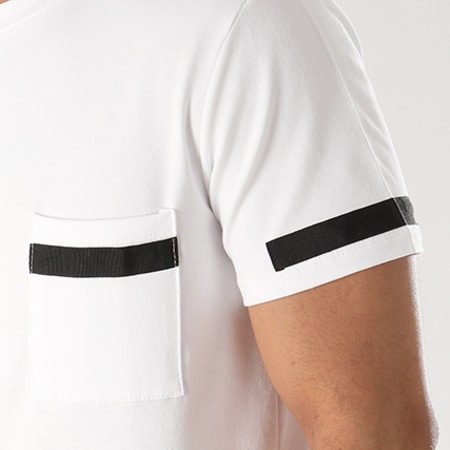 Aarhon - Tee Shirt Poche Luigi Blanc Noir