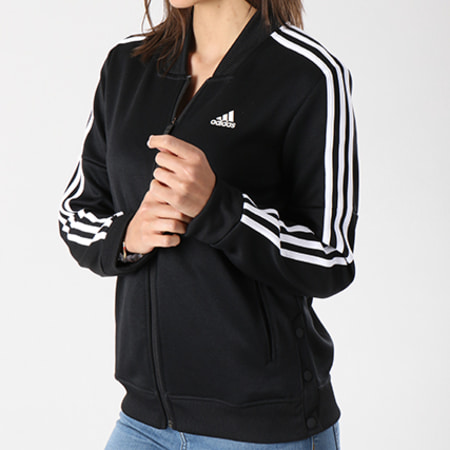 Adidas Sportswear - Veste Zippée Femme Snap CE6024 Noir Blanc