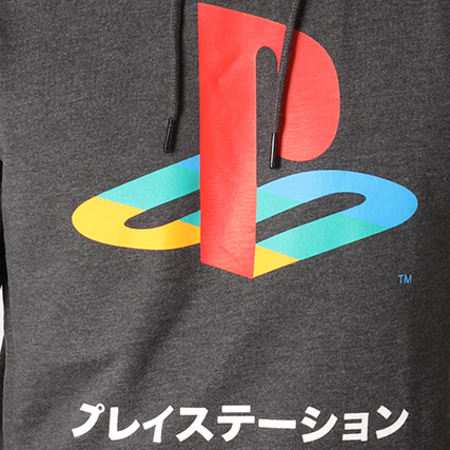 Only And Sons - Sweat Capuche Playstation Gris Anthracite Chiné