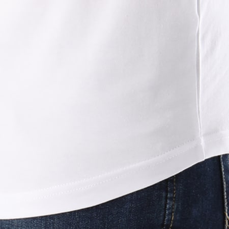 Berry Denim - Tee Shirt Oversize Avec Bandes JAK-027 Blanc