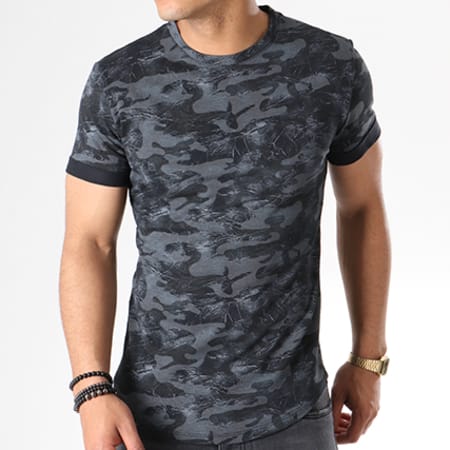 Aarhon - Tee Shirt Oversize 18-001M Noir Camouflage