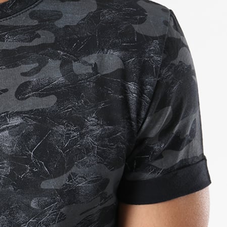 Aarhon - Tee Shirt Oversize 18-001M Noir Camouflage