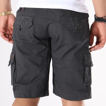 Geographical Norway - Short Cargo Patchs Brodés Panoplie Noir