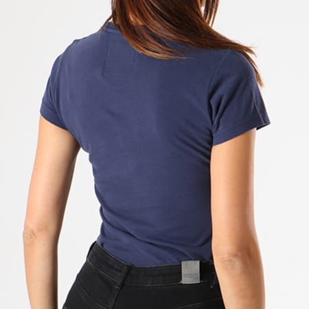 Superdry - Tee Shirt Femme Vintage Logo Sequin Bleu Marine