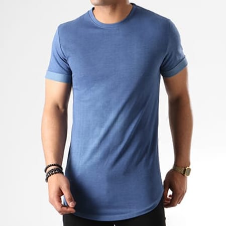 Aarhon - Tee Shirt Oversize 3-18-001J Bleu Clair
