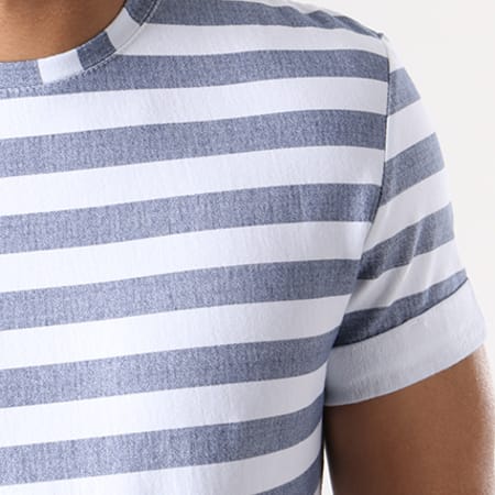 Aarhon - Tee Shirt Oversize 3-18-108 Bleu Clair Blanc