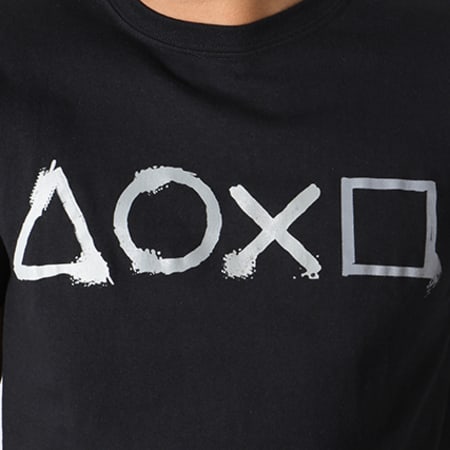 Playstation - Tee Shirt Buttons Artwork Noir Gris
