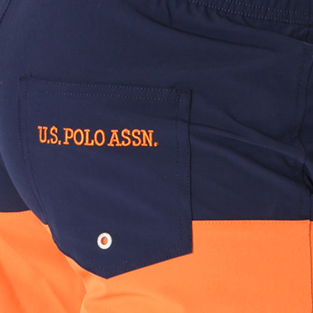 US Polo ASSN - Short De Bain Adrian Bleu Marine Orange