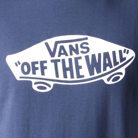 Vans - Tee Shirt Off The Wall V00JAY5S2 Bleu Marine Blanc
