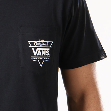 Vans - Tee Shirt Original Triangle A3HEJBLK Noir Blanc