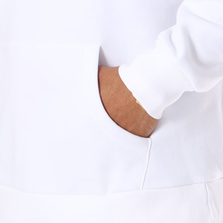 304 Clothing - Sweat Capuche Hero Blanc Noir