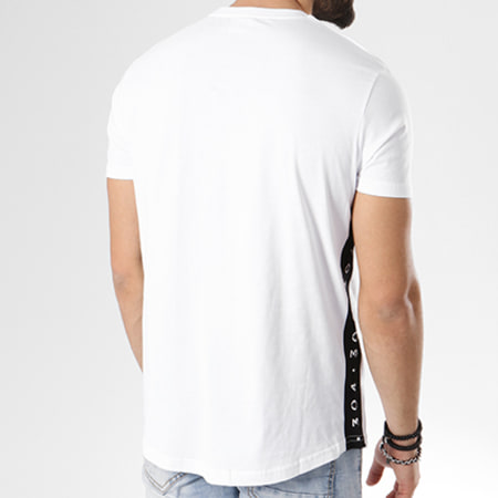 304 Clothing - Tee Shirt Oversize Avec Bandes Essentials Blanc Noir