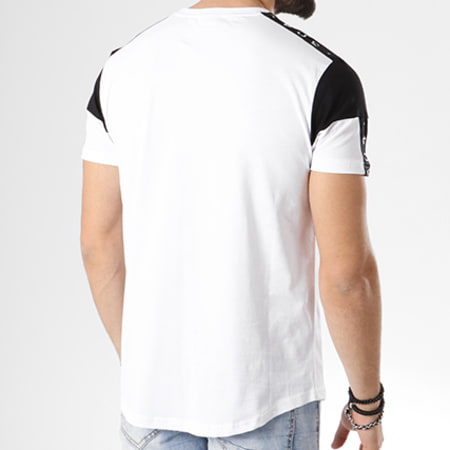304 Clothing - Tee Shirt Oversize Avec Bandes Elite Tape Blanc Noir 