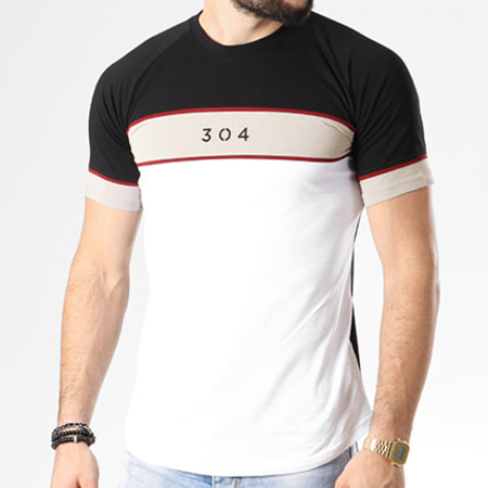 304 Clothing - Tee Shirt Idiom Blanc Noir Ecru