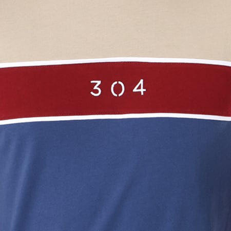 304 Clothing - Tee Shirt Idiom Bleu Marine Beige Bordeaux