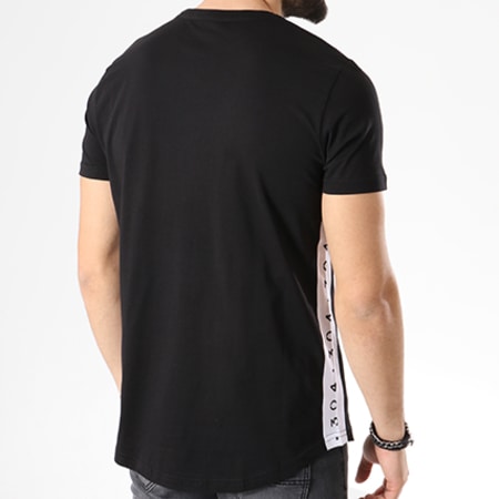 304 Clothing - Tee Shirt Oversize Avec Bandes Essentials Noir Blanc